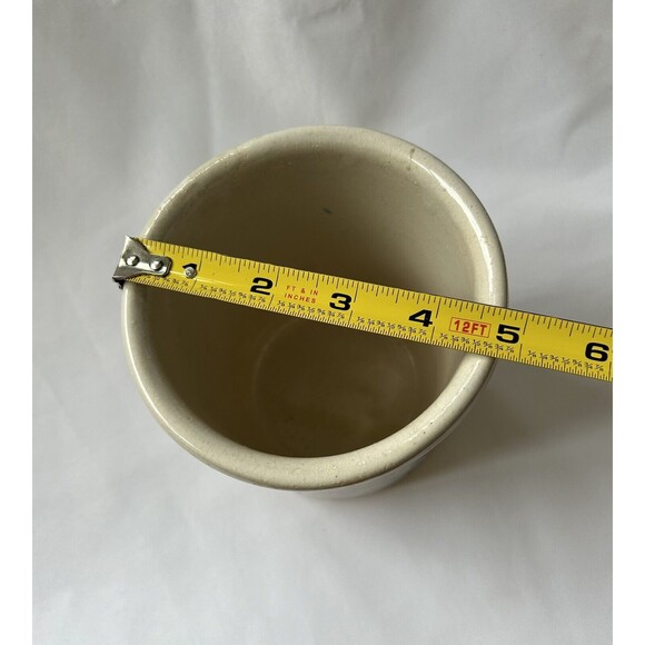 Vintage Hand Painted Small Crock Floral Signed & Dated “89” Unknown Maker - Picture 8 of 8